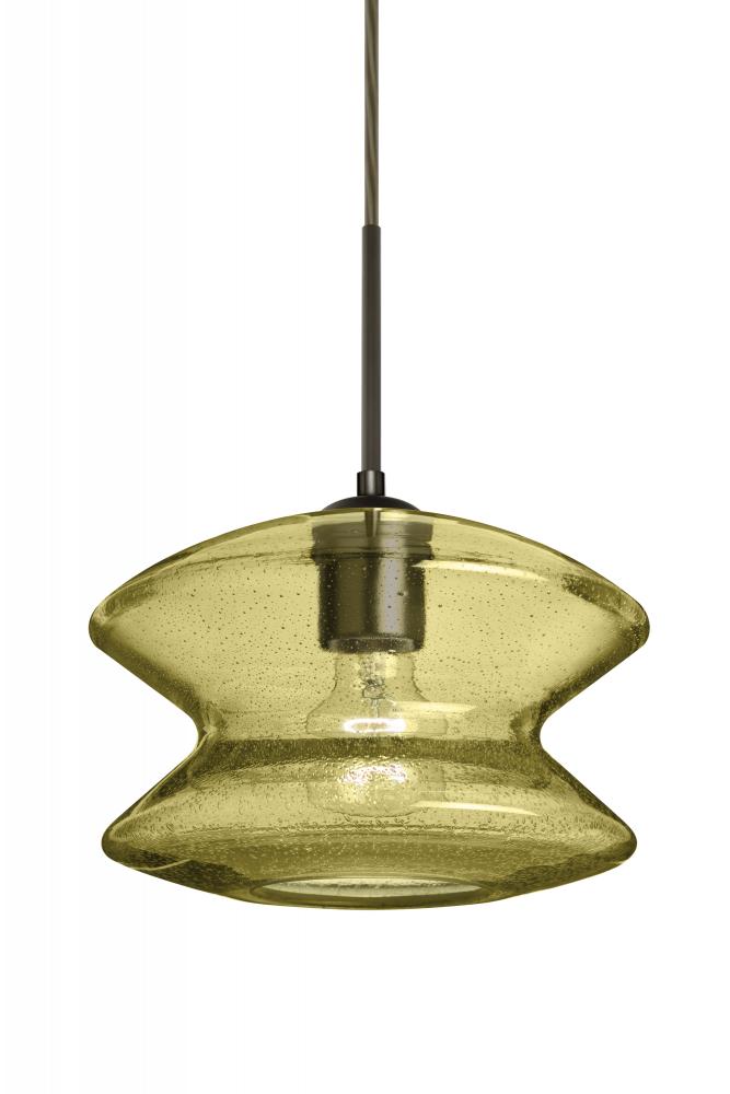 Besa, Zen Cord Pendant For Multiport Canopy, Gold Bubble, Bronze Finish, 1x60W Medium
