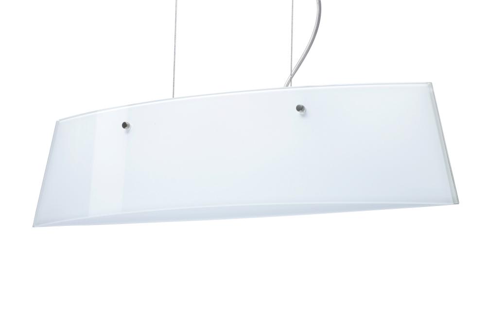 Besa Pendant Silhouette 28 Polished Nickel Opal Glossy 3x5W LED