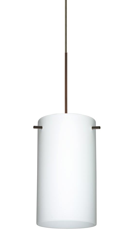 Besa Stilo 7 Pendant Opal Matte Bronze 1x5W LED