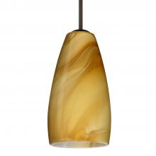 Besa Lighting 1BC-1509HN-MED-BR-L - Besa Chrissy Pendant Bronze Honey 1x50W B10 Medium Base, 15Ft. Cord