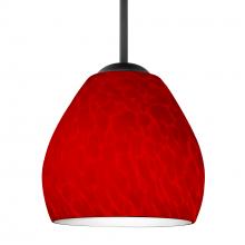 Besa Lighting 1BC-4122RC-BK - Besa Bolla Pendant Black Red Cloud 1x50W Candelabra
