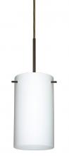 Besa Lighting 1BC-440407-HAL-BR - Besa Stilo 7 Pendant Bronze Opal Matte 1x40W G9