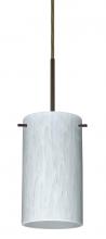 Besa Lighting 1BC-440419-MED-BR-L - Besa Stilo 7 Pendant Bronze Carrera 1x40W B10 Med, 15Ft. Cord