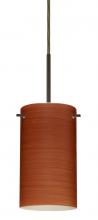 Besa Lighting 1BC-4404CH-BR-L - Besa Stilo 7 Pendant Bronze Cherry 1x50W Candelabra, 15Ft. Cord
