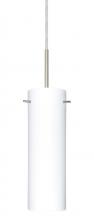 Besa Lighting 1BC-493007-LED-SN-L - Besa Copa LED Pendant Opal Matte Satin Nickel 1x9W LED, 15Ft. Cord