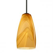 Besa Lighting 1BT-1509HN-BK - Besa Chrissy Pendant Black Honey 1x50W E12 base