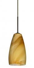 Besa Lighting 1BT-1509HN-BR-L - Besa Chrissy Pendant Bronze Honey 1x50W Candelabra, 15Ft. Cord