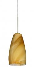 Besa Lighting 1BT-1509HN-MED-SN-L - Besa Chrissy Pendant Satin Nickel Honey 1x50W B10 Medium Base, 15Ft. Cord