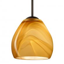 Besa Lighting 1BT-4122HN-MED-BR - Besa Bolla Pendant Honey Bronze 1x40W B10 Medium base