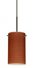 Besa Lighting 1BT-4404CH-MED-BR-L - Besa Stilo 7 Pendant Bronze Cherry 1x40W B10 Med, 15Ft. Cord
