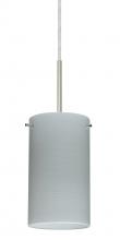Besa Lighting 1BT-4404KR-SN-L - Besa Stilo 7 Pendant Satin Nickel Chalk 1x50W E12 base, 15Ft. Cord