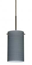 Besa Lighting 1BT-4404TN-MED-BR-L - Besa Stilo 7 Pendant Bronze Titan 1x40W B10 Med, 15Ft. Cord