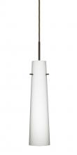 Besa Lighting 1BT-567407-BR-L - Besa Camino Pendant Bronze Opal Matte 1x40W E12 base, 15Ft. Cord