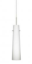 Besa Lighting 1BT-567407-SN-L - Besa Camino Pendant Satin Nickel Opal Matte 1x40W E12 base, 15Ft. Cord