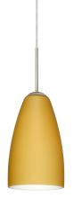 Besa Lighting 1JC-1511VM-SN-L - Besa Riva 9 Pendant Satin Nickel Vanilla Matte 1x75W Medium Base, 15Ft. Cord