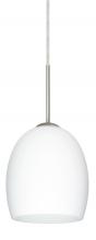 Besa Lighting 1JC-169707-LED-SN-L - Besa Lucia LED Pendant Opal Matte Satin Nickel 1x9W LED, 15Ft. Cord