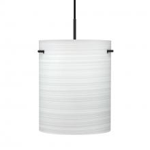 Besa Lighting 1JC-4006KR-BK - Besa Pendant Tamburo 8 Black Chalk 1x100W Medium Base