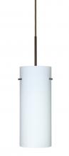 Besa Lighting 1JC-412307-LED-BR-L - Besa Stilo 10 LED Pendant Opal Matte Bronze 1x9W LED, 15Ft. Cord