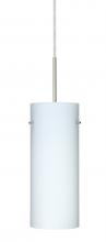 Besa Lighting 1JC-412307-LED-SN-L - Besa Stilo 10 LED Pendant Opal Matte Satin Nickel 1x9W LED, 15Ft. Cord