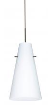Besa Lighting 1JC-412407-LED-BR-L - Besa Cierro LED Pendant Opal Matte Bronze 1x9W LED, 15Ft. Cord