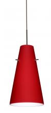 Besa Lighting 1JC-4124RM-LED-BR-L - Besa Cierro LED Pendant Ruby Matte Bronze 1x9W LED, 15Ft. Cord