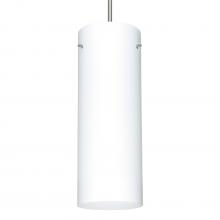 Besa Lighting 1JC-412807-LED-SN-L - Besa Stilo 18 LED Pendant Opal Matte Satin Nickel 1x11W LED, 15Ft. Cord