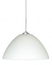 Besa Lighting 1JC-420107-LED-SN-L - Besa Tessa LED Pendant White Satin Nickel 1x9W LED, 15Ft. Cord