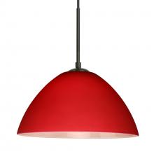 Besa Lighting 1JC-420131-BK - Besa Tessa Pendant Black Red Matte 1x75W Medium Base