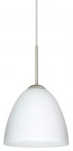 Besa Lighting 1JC-447007-LED-SN-L - Besa Vila LED Pendant Opal Matte Satin Nickel 1x9W LED, 15Ft. Cord