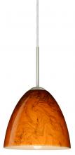 Besa Lighting 1JC-4470HB-LED-SN-L - Besa Vila LED Pendant Habanero Satin Nickel 1x9W LED, 15Ft. Cord