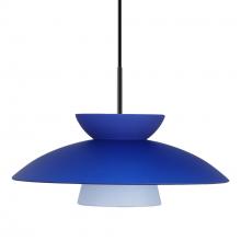 Besa Lighting 1JC-451323-BK - Besa Trilo 15 Pendant Black Blue Matte 1x75W Medium Base