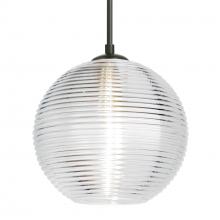 Besa Lighting 1JC-461600-BK - Besa Kristall 8 Pendant Black Clear 1x75W Medium Base