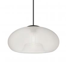 Besa Lighting 1JC-BANA15FR-BK - Besa Pendant Bana 15 Black Frost 1x60W Medium Base