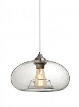 Besa Lighting 1JC-BANACL-EDIL-SN-L - Besa Pendant Bana Satin Nickel Clear 1x4W LED Filament, 15Ft. Cord