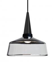 Besa Lighting 1JC-BARON10BK-LED-BK - Besa, Baron 10 Cord Pendant, Black/Clear, Black Finish, 1x9W LED