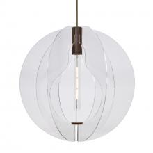 Besa Lighting 1JC-BENITOGL-EDIL-BR - Besa, Benito Cord Pendant, Globe, Bronze Finish, 1x4W LED Filament