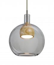 Besa Lighting 1JC-BENJISMNA-LED-BR - Besa, Benji Cord Pendant, Smoke/Natural, Bronze Finish, 1x9W LED