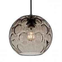 Besa Lighting 1JC-BOMYSM-BK - Besa Bombay Cord Pendant, Smoke, Black Finish, 1x60W Medium Base