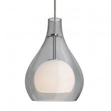 Besa Lighting 1JC-ELLE11GY-LED-BR-L - Besa, Elle 11 Cord Pendant, Gray, Bronze Finish, 1x9W LED, 15Ft Option