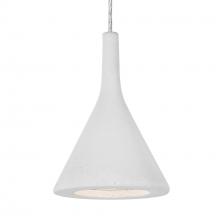 Besa Lighting 1JC-GALAWH-LED-SN-L - Besa Gala Pendant, White, Satin Nickel Finish, 1x9W LED, 15Ft. Cord