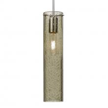 Besa Lighting 1JC-JUNI16LT-SN-L - Besa, Juni 16 Cord Pendant, Latte Bubble, Satin Nickel, 1x60W Medium Base, 15Ft. Cord