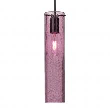 Besa Lighting 1JC-JUNI16PL-BK - Besa, Juni 16 Cord Pendant, Plum Bubble, Black, 1x60W Medium Base