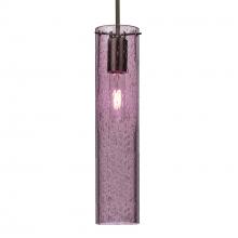 Besa Lighting 1JC-JUNI16PL-BR-L - Besa, Juni 16 Cord Pendant, Plum Bubble, Bronze, 1x60W Medium Base, 15Ft. Cord