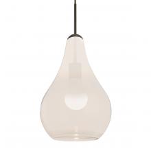 Besa Lighting 1JC-LEONMW-LED-BR-L - Besa, Leon Cord Pendant, Milky White, Bronze Finish, 1x9W LED, 15Ft Option