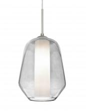Besa Lighting 1JC-LINKCL-SN - Besa Link Pendant, Clear/Opal, Satin Nickel Finish, 1x60W Medium Base