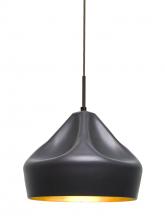 Besa Lighting 1JC-LOTUS-LED-BR-L - Besa Lotus Pendant, Bronze Finish, 1x9W LED, 15Ft. Cord