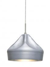 Besa Lighting 1JC-LOTUS-LED-SN-L - Besa Lotus Pendant, Satin Nickel Finish, 1x9W LED, 15Ft. Cord