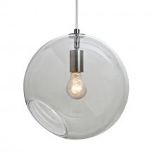 Besa Lighting 1JC-MAESTRO12CL-SN-L - Besa, Maestro 12 Cord Pendant, Clear, Satin Nickel Finish, 1x60W Medium base, 15Ft Option