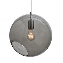 Besa Lighting 1JC-MAESTRO12SM-SN-L - Besa, Maestro 12 Cord Pendant, Smoke, Satin Nickel Finish, 1x60W Medium base, 15Ft Option