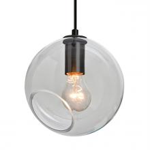 Besa Lighting 1JC-MAESTRO8CL-BK - Besa, Maestro 8 Cord Pendant, Clear, Black Finish, 1x60W Medium base